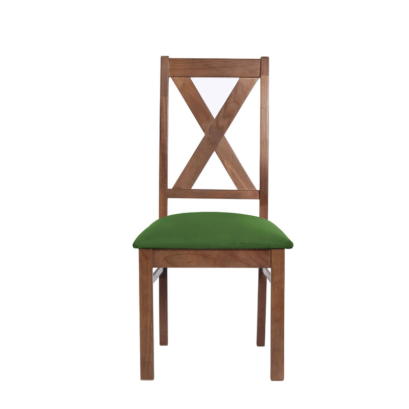 JUEGO DE COMEDOR MERIDA 6 SILLAS SEGOVIA TELA VELVET VERDE - 3