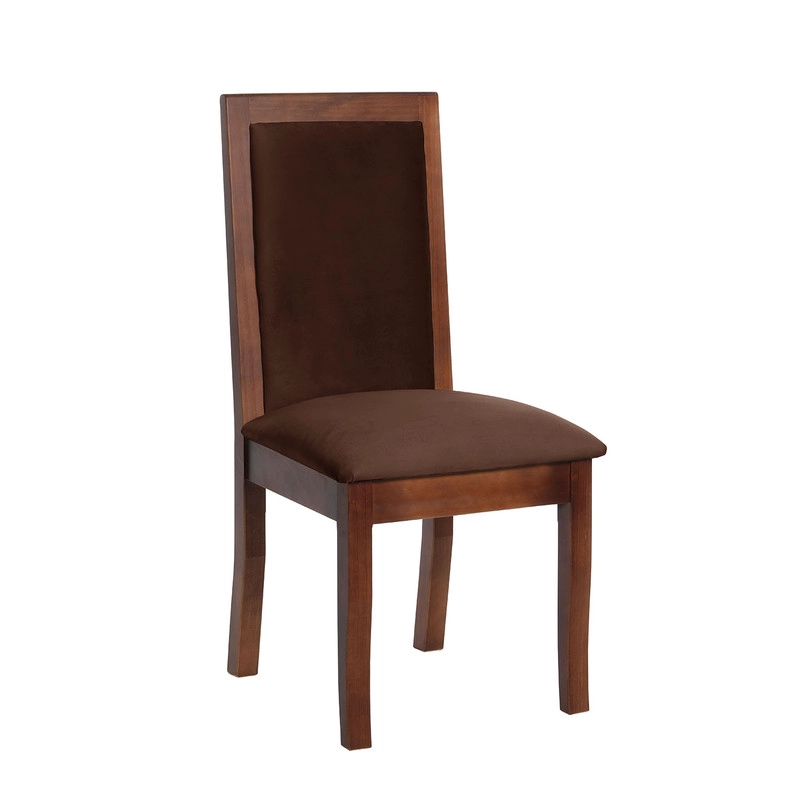JUEGO DE COMEDOR MERIDA 6 SILLAS GIRONA TELA VELVET CHOCOLATE - 5