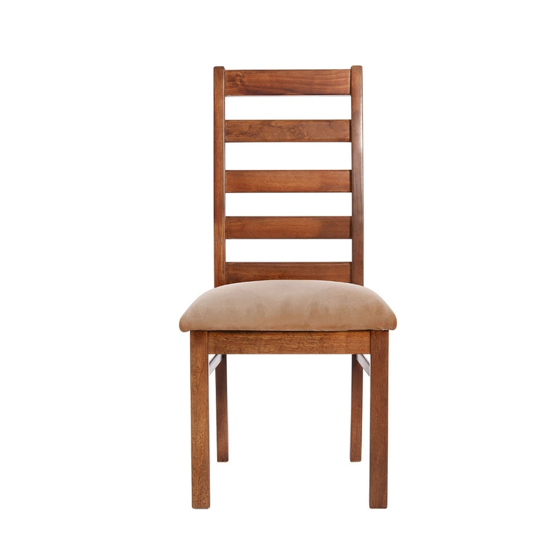 JUEGO DE COMEDOR MERIDA 6 SILLAS BURGOS TELA VELVET BEIGE - 3