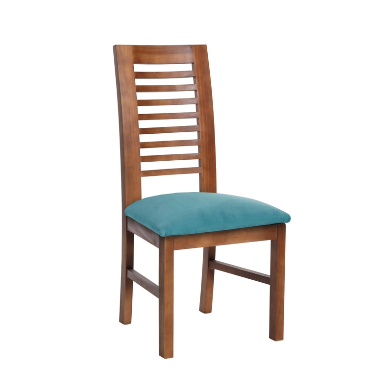 JUEGO DE COMEDOR MERIDA 6 SILLAS SALAMANCA TELA VELVET TURQUESA - 5