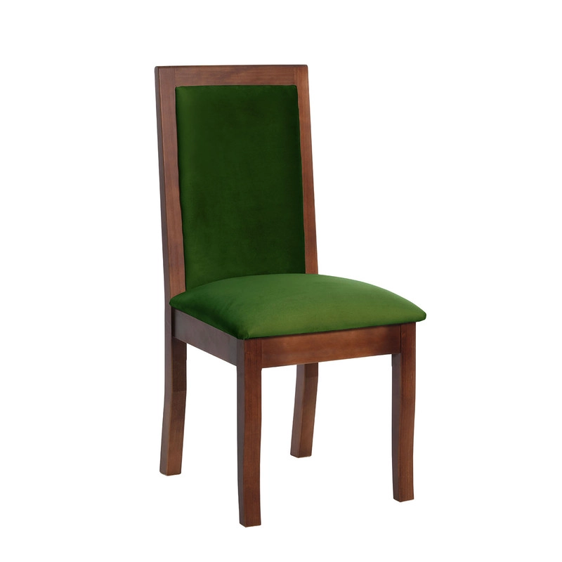 JUEGO DE COMEDOR MERIDA 6 SILLAS GIRONA TELA VELVET VERDE - 5