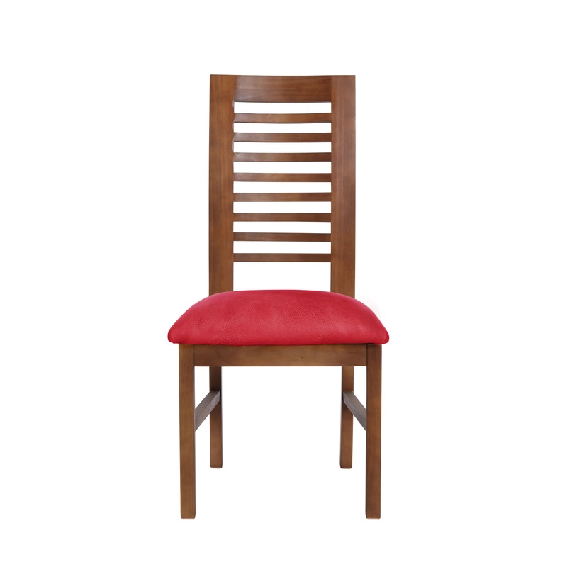 JUEGO DE COMEDOR ALICANTE 6 SILLAS SALAMANCA CUERO KENTUCKY ROJO - 3