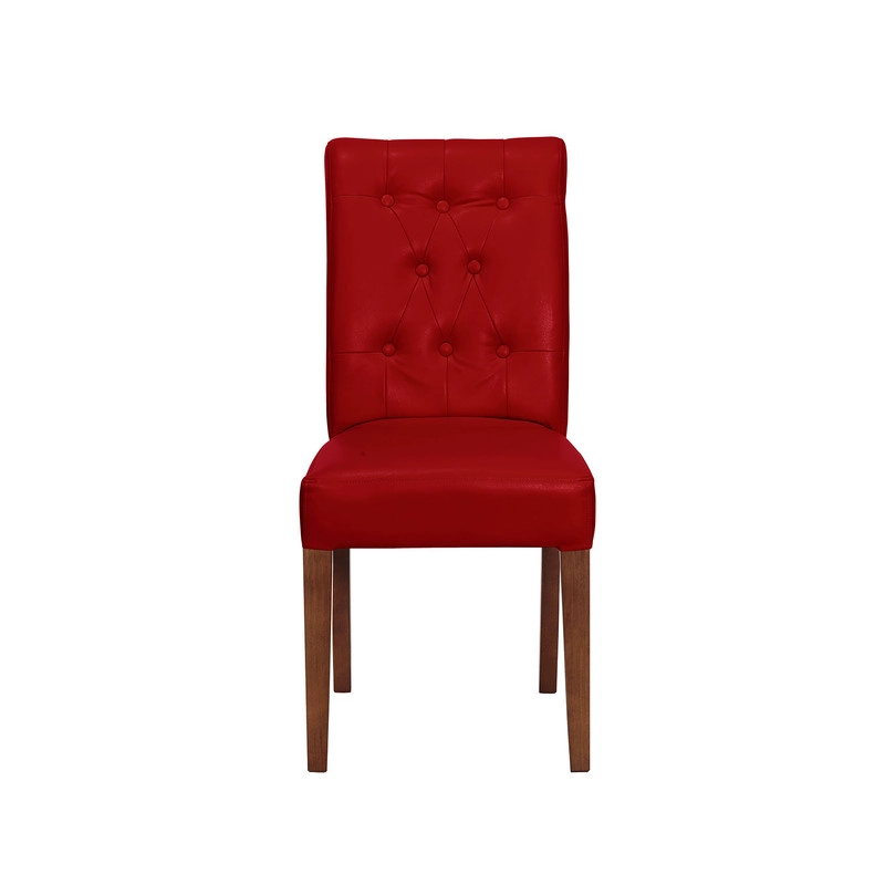 JUEGO DE COMEDOR MERIDA 6 SILLAS OVIEDO PU ROJO - 3