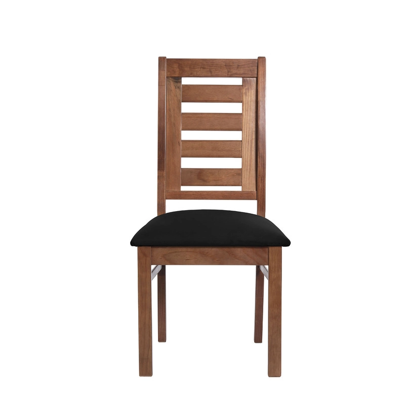 JUEGO DE COMEDOR MERIDA 6 SILLAS MURCIA TELA VELVET NEGRO - 3