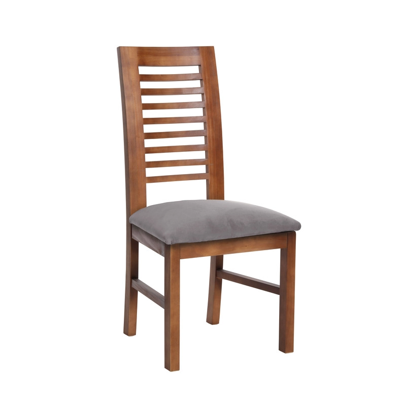 JUEGO DE COMEDOR MERIDA 6 SILLAS SALAMANCA TELA VELVET GRIS - 5