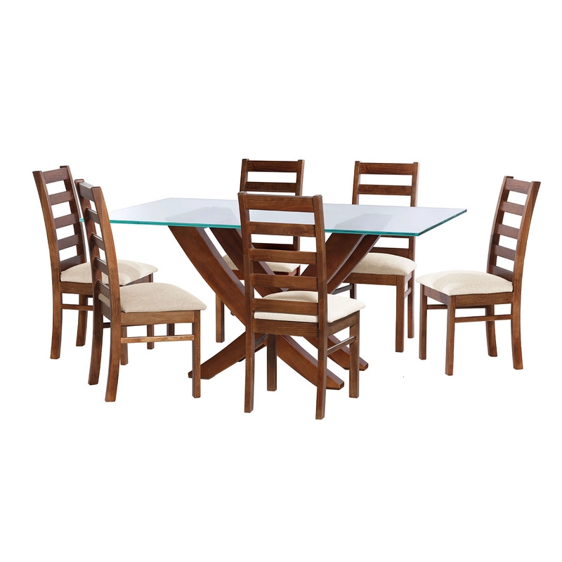 JUEGO DE COMEDOR ALICANTE 6 SILLAS BURGOS LINO BLANCO - 1