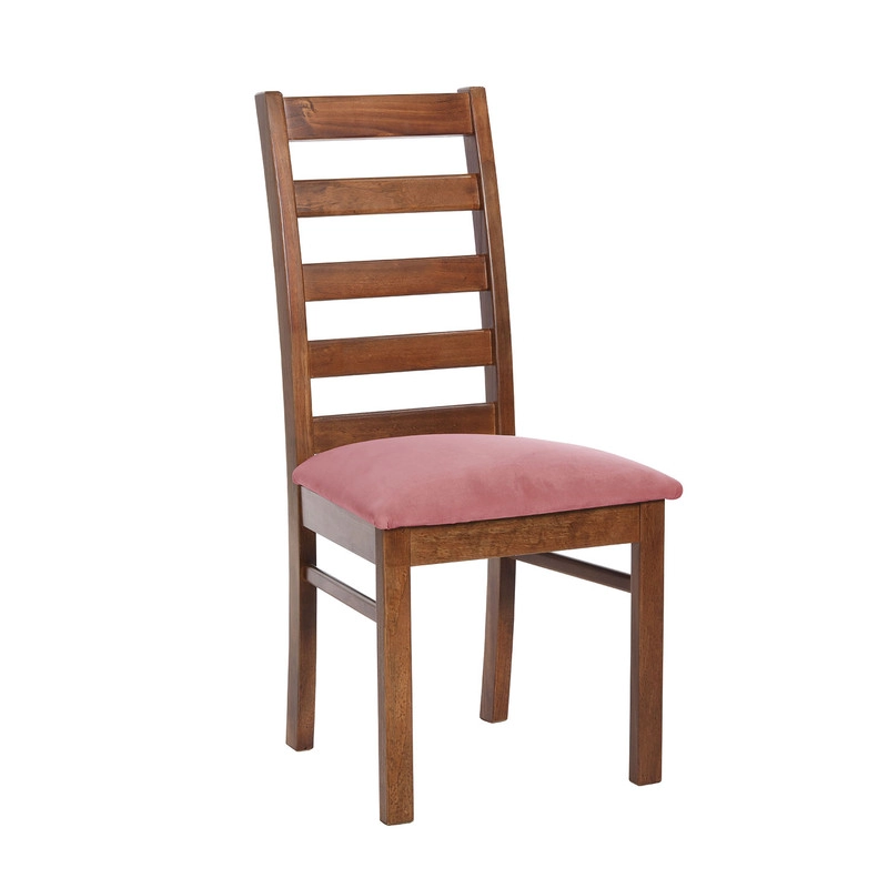 JUEGO DE COMEDOR SEVILLA 2 SILLAS BURGOS + 2 BANCAS TELA VELVET PALO ROSA - 5