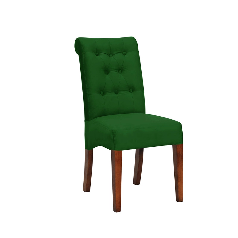 JUEGO DE COMEDOR ALICANTE 6 SILLAS OVIEDO TELA VELVET VERDE - 5