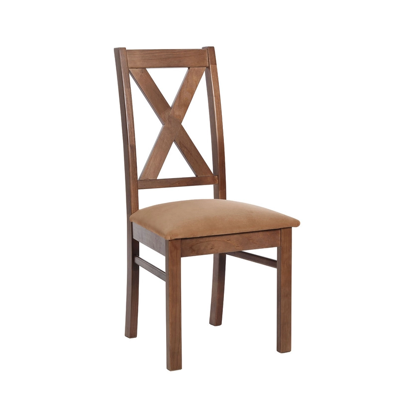 JUEGO DE COMEDOR MERIDA 6 SILLAS SEGOVIA TELA VELVET BEIGE - 5