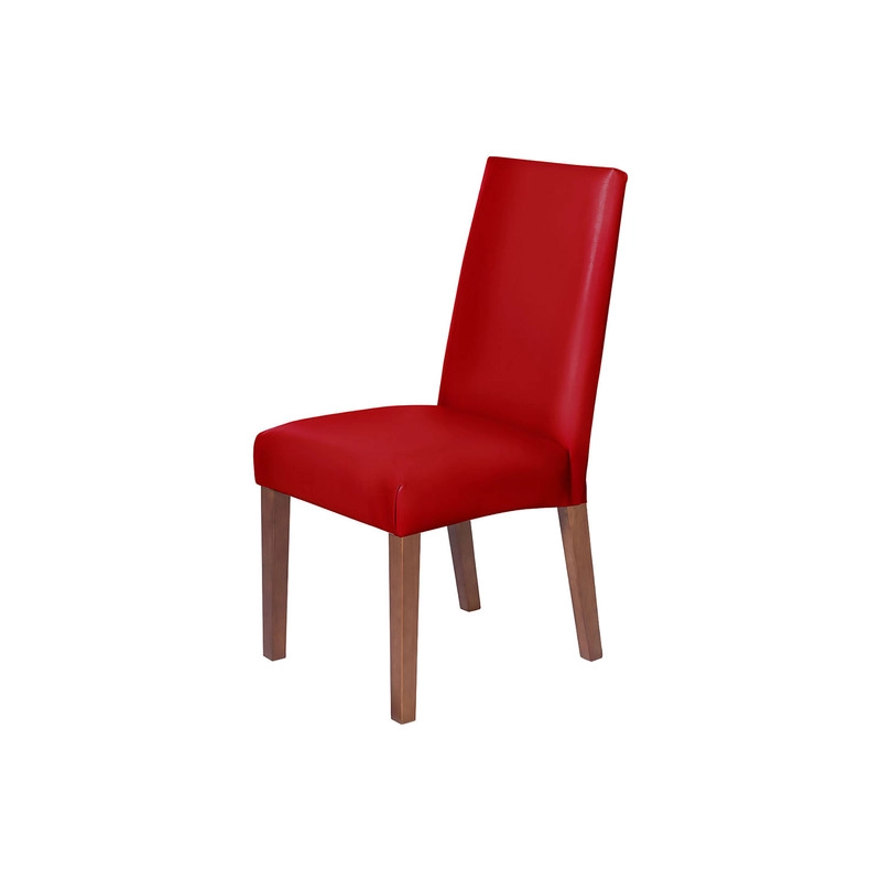 JUEGO DE COMEDOR ALICANTE 6 SILLAS CADIZ PU ROJO - 5