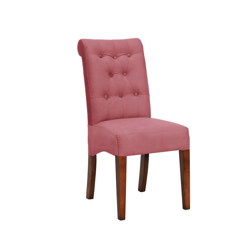 JUEGO DE COMEDOR MERIDA 6 SILLAS OVIEDO TELA VELVET PALO ROSA - 5