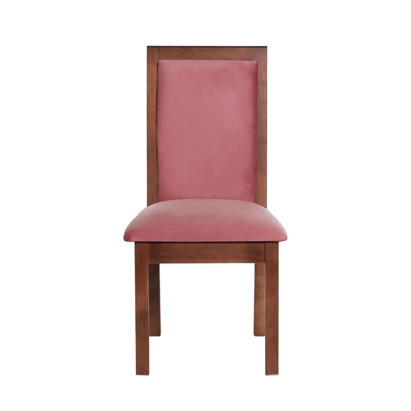 JUEGO DE COMEDOR MERIDA 6 SILLAS GIRONA TELA VELVET PALO ROSA - 3