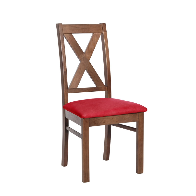 JUEGO DE COMEDOR MERIDA 6 SILLAS SEGOVIA CUERO KENTUCKY ROJO - 5