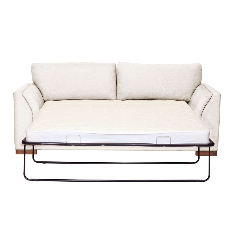 SOFA CAMA MILAN 2PL LINO BLANCO CON ASIENTO DE RESORTES POCKET - 2