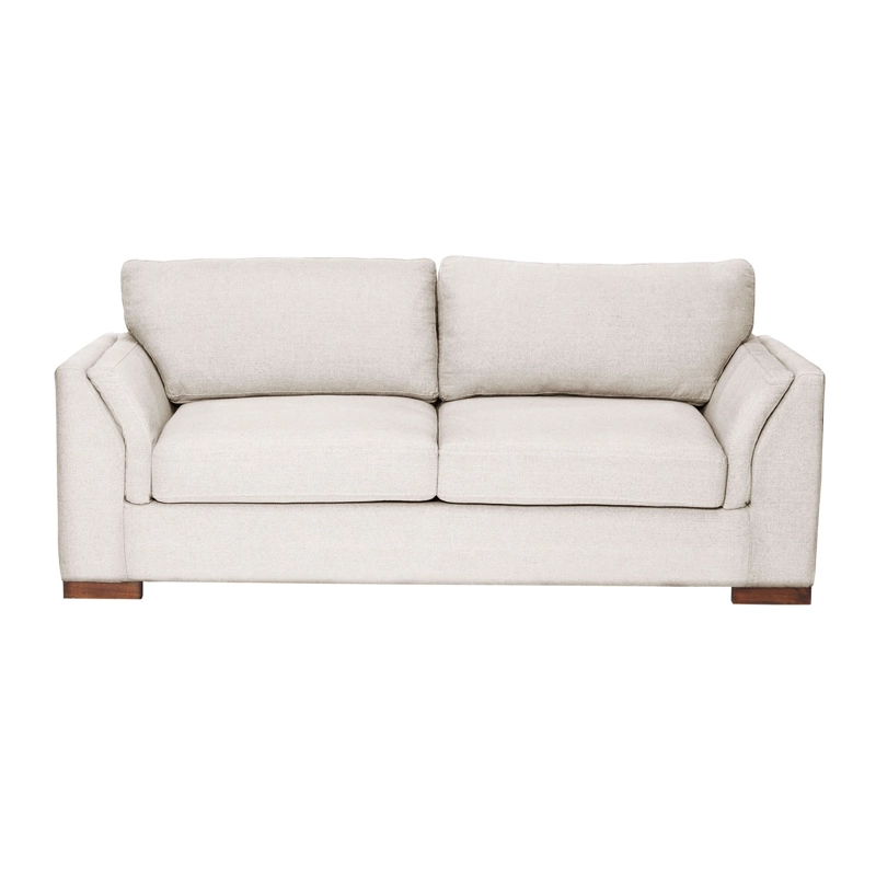 SOFA CAMA MILAN 2PL LINO BLANCO CON ASIENTO DE RESORTES POCKET - 3