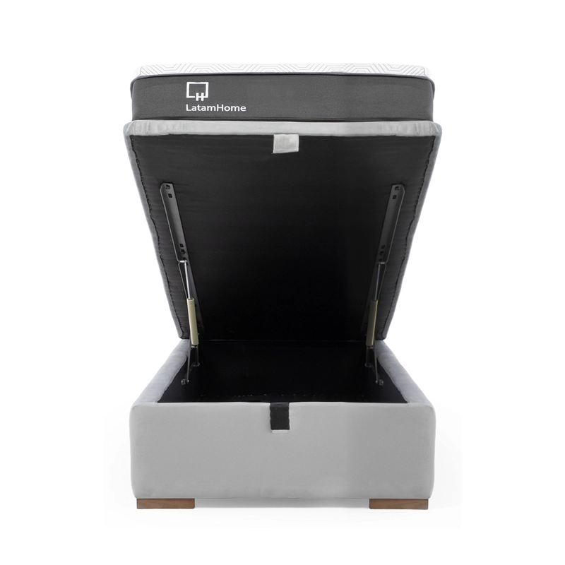 Cama Funcional Boxet 1 1/2 Plaza Colchon Resortes New Top Funda Lavable - 2