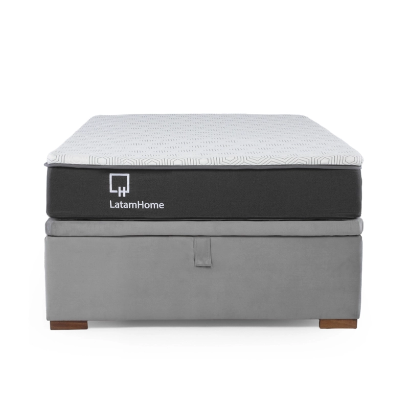 Cama Funcional Boxet 1 1/2 Plaza Colchon Resortes New Top Funda Lavable - 4