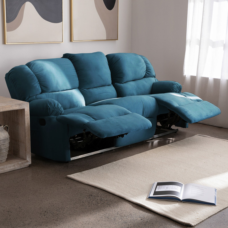BERGERE PERUGIA RECLINABLE 3 CUERPOS TELA VELVET - 1