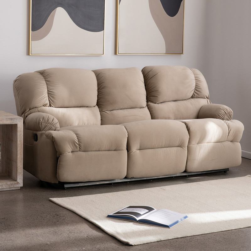 BERGERE PERUGIA RECLINABLE 3 CUERPOS TELA VELVET - 2