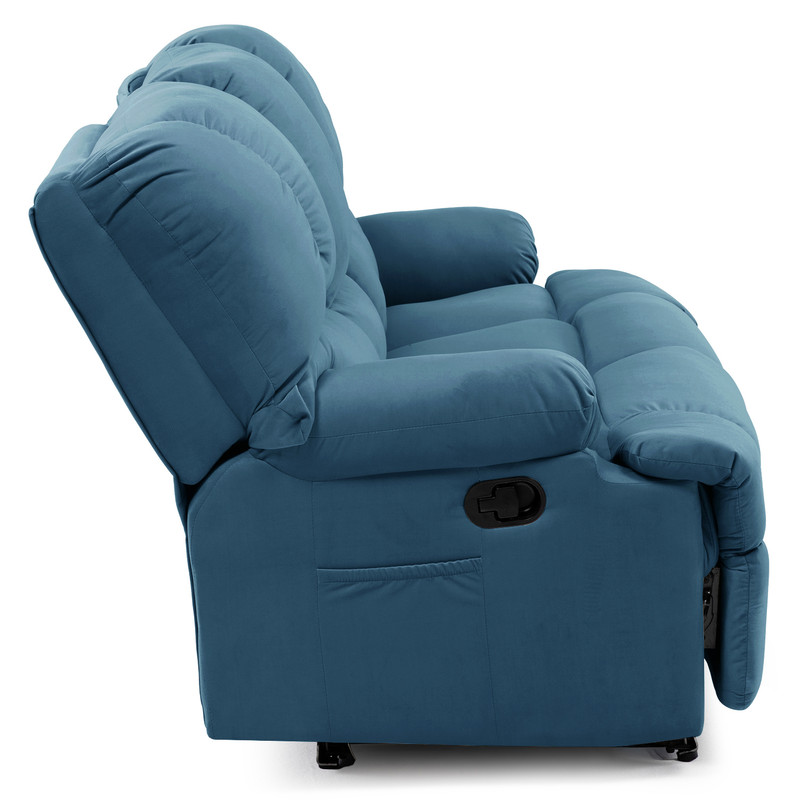 BERGERE PERUGIA RECLINABLE 3 CUERPOS TELA VELVET - 4