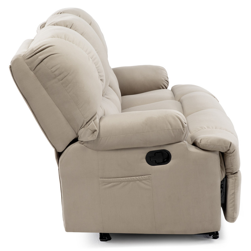 BERGERE PERUGIA RECLINABLE 3 CUERPOS TELA VELVET - 4