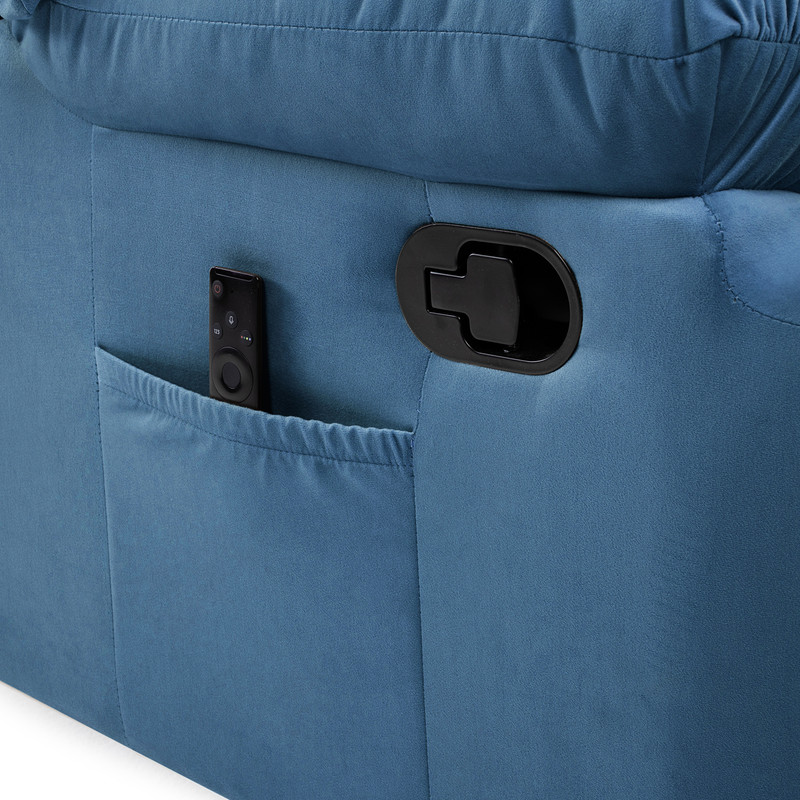 BERGERE PERUGIA RECLINABLE 3 CUERPOS TELA VELVET - 7