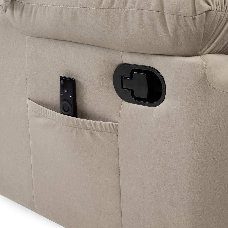 BERGERE PERUGIA RECLINABLE 3 CUERPOS TELA VELVET - 7