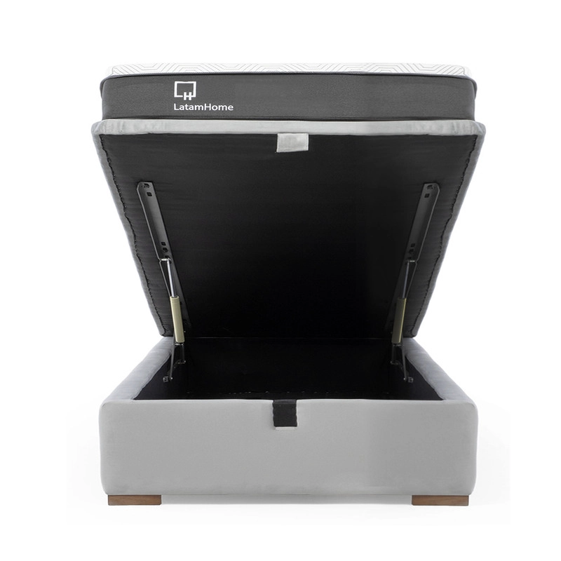 CAMA BAÙL  FULL 1,35 MT COLCHON RESORTES NEW TOP FUNDA LAVABLE - 2