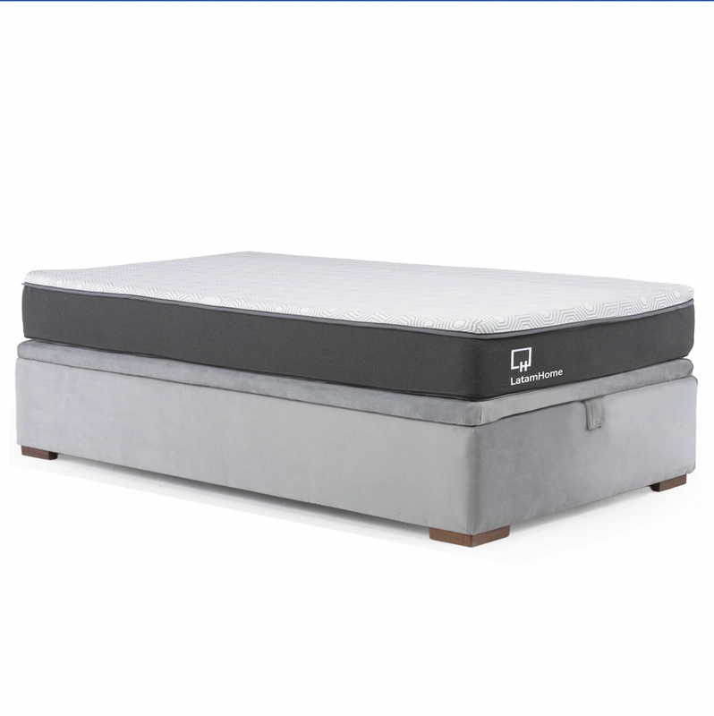 CAMA BAÙL  FULL 1,35 MT COLCHON RESORTES NEW TOP FUNDA LAVABLE - 3