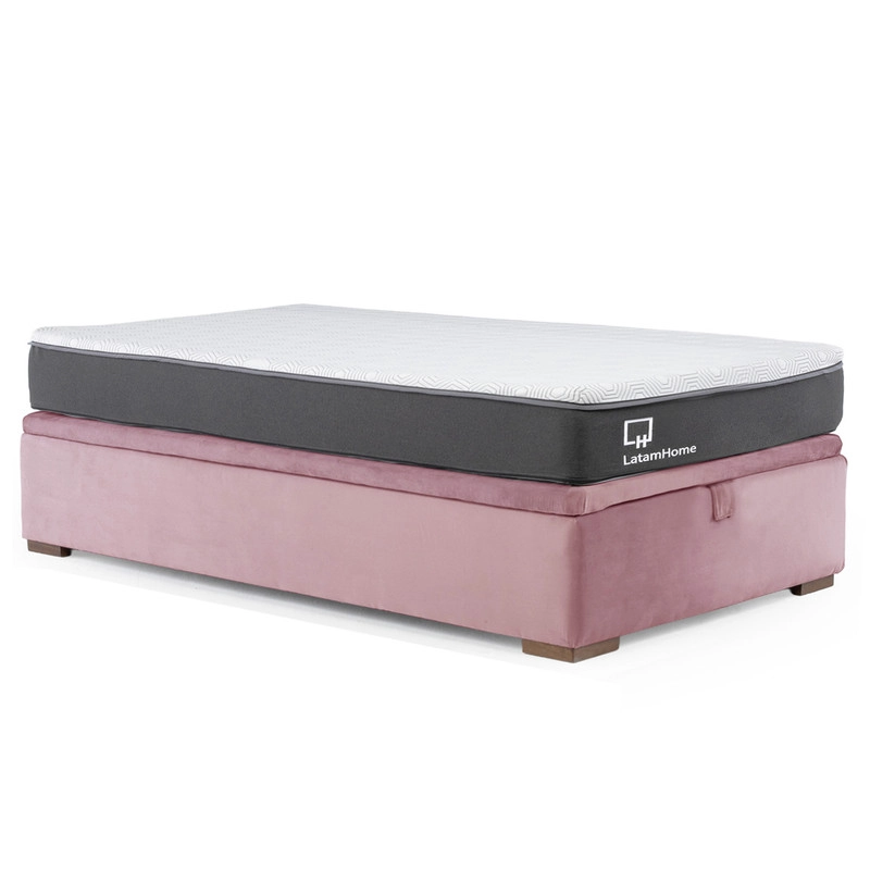 CAMA BAÙL  FULL 1,35 MT COLCHON RESORTES NEW TOP FUNDA LAVABLE - 3