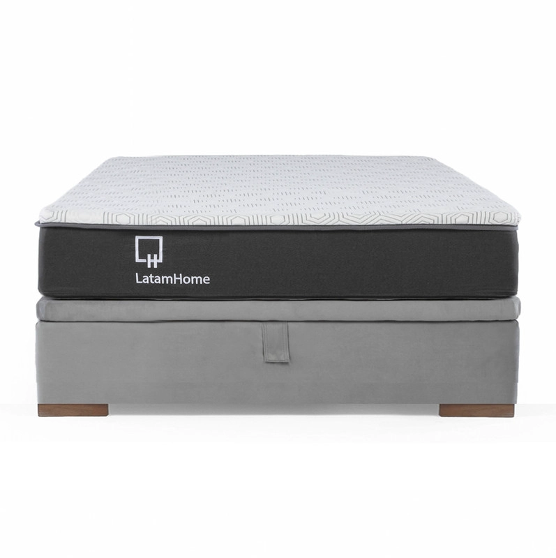 CAMA BAÙL  FULL 1,35 MT COLCHON RESORTES NEW TOP FUNDA LAVABLE - 7