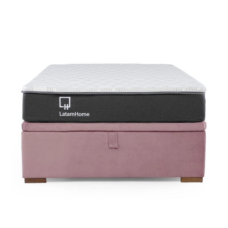CAMA BAÙL  FULL 1,35 MT COLCHON RESORTES NEW TOP FUNDA LAVABLE - 7