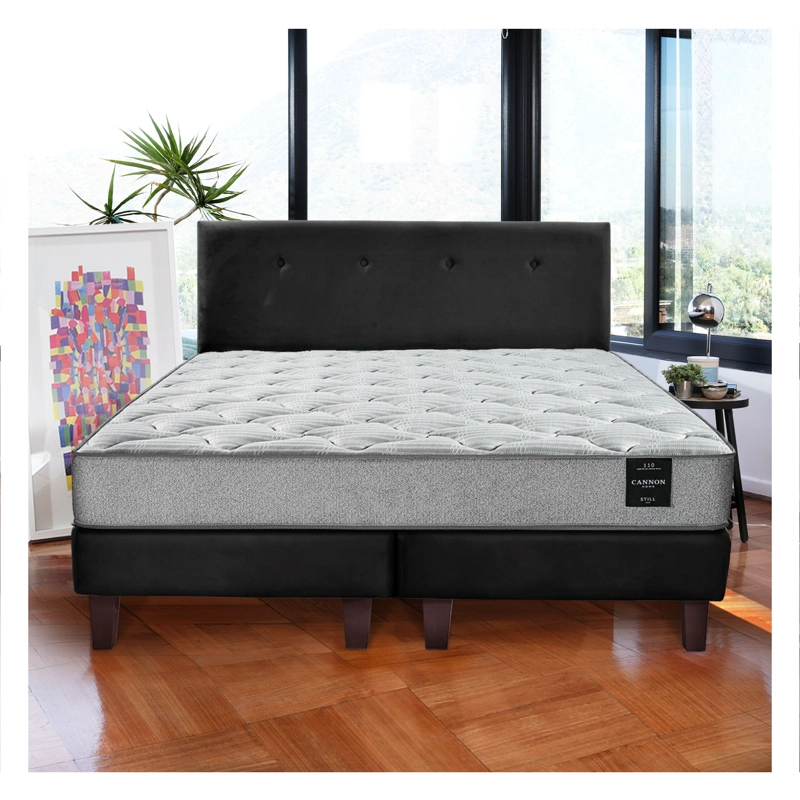 COMBO CAMA CANNON 2 PLAZAS+2 ALMOHADAS+SABANAS+RESPALDO TELA - 2