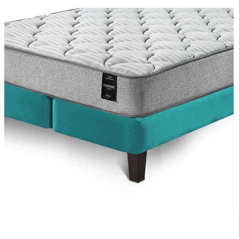 COMBO CAMA CANNON 2 PLAZAS+2 ALMOHADAS+SABANAS+RESPALDO TELA - 8