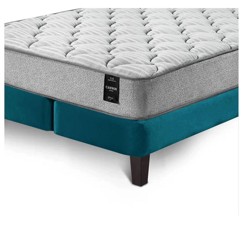 COMBO CAMA CANNON 2 PLAZAS+2 ALMOHADAS+SABANAS+RESPALDO TELA - 8