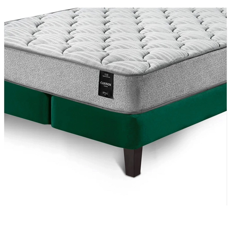 Combo Cama 2 Plazas Cannon + 2 Almohadas + Sábanas y Respaldo Tela - 8