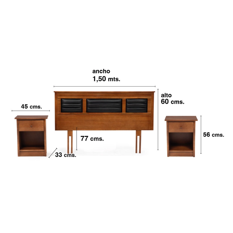 Cama Europea New Top Colchon Resortes 23 Cm 2 Plazas Tela Velvet + Maderas Altair - 4