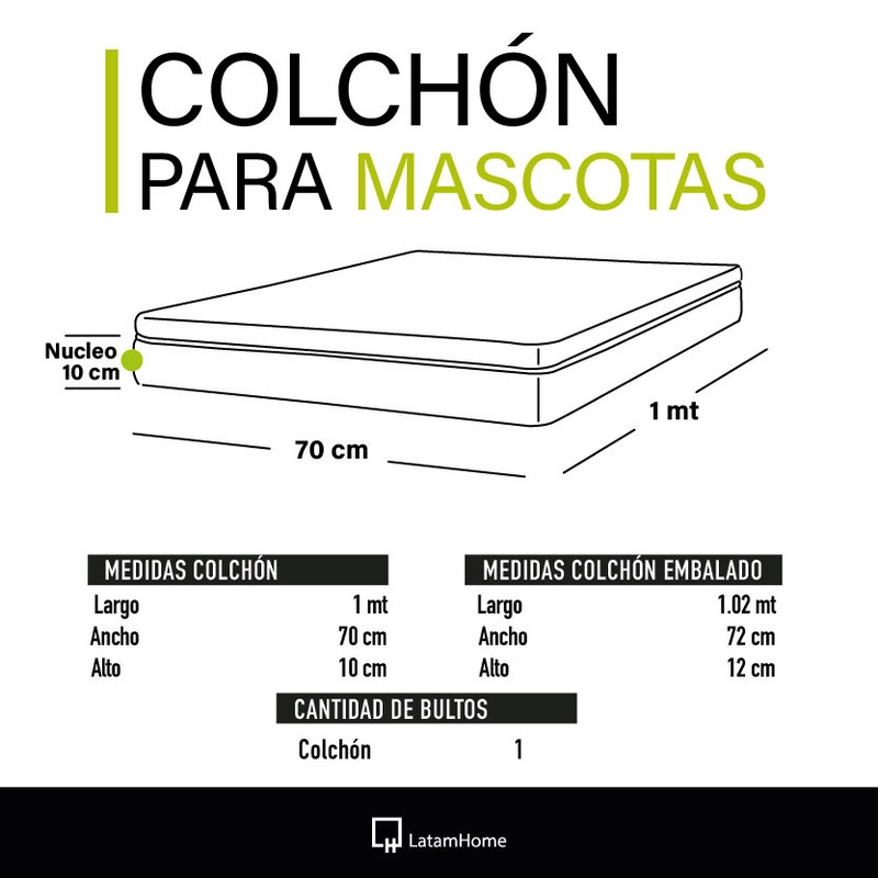 COLCHON PARA MASCOTA IMPERMEABLE VELVET 70X100 CM - 6