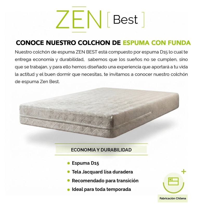 CAMAROTE TRIPLE ZEN METALICO  + COLCHONES BEST ESPUMA 1.5 PLAZAS - 4