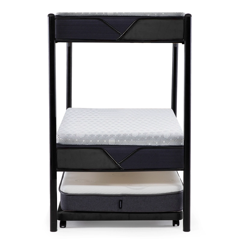 CAMAROTE TRIPLE ZEN METALICO  + COLCHONES NEW TOP RESORTES 1.5 PLAZAS - 7