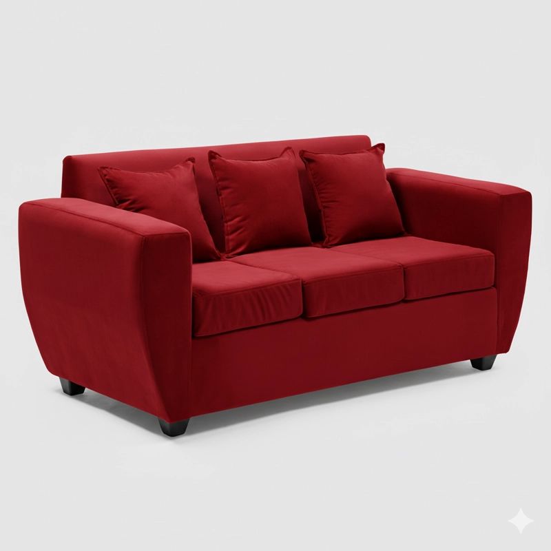 LIVING KANSAS 3 CUERPOS + 2 POUF FELPA - 3