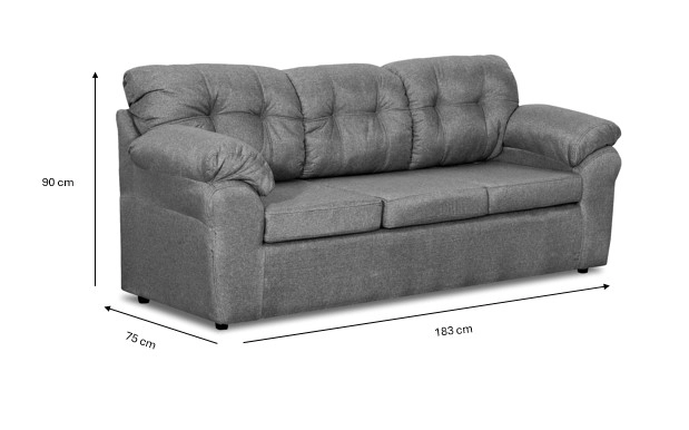LIVING POLONIA  3C+2 POUF TELA - 4