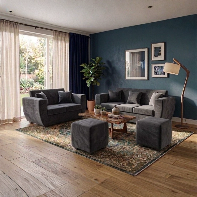 LIVING KANSAS 3.2+ 2 POUF FELPA - 1