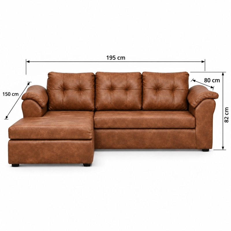 SOFA MODULAR LAOS 3.1 INTERCAMBIABLE CUERO SINTETICO - 4