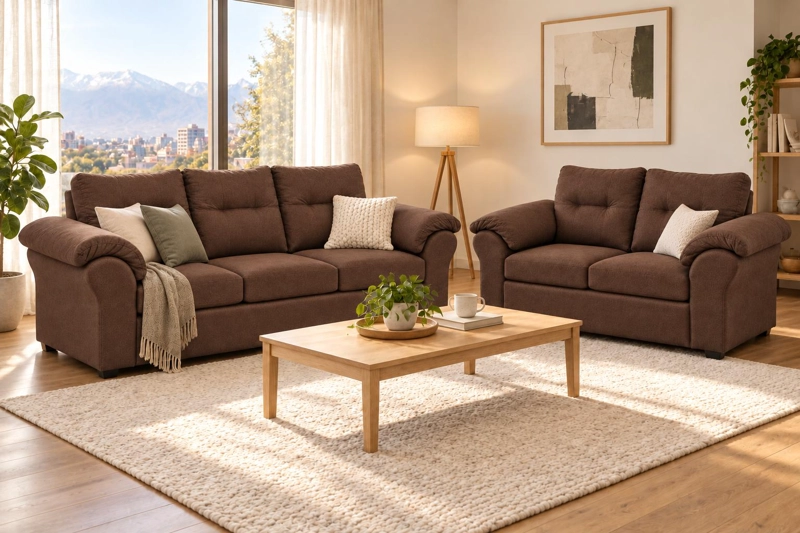 JUEGO DE LIVING DECO OUTLET  LAOS 3-2 CUERPOS TELA - 1