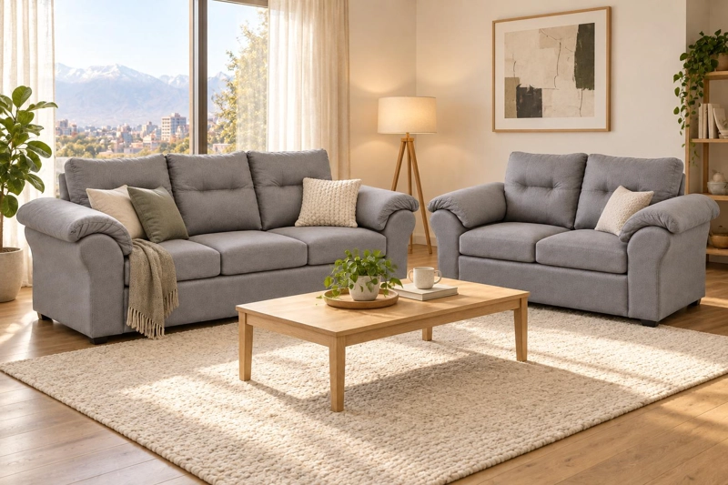 JUEGO DE LIVING DECO OUTLET  LAOS 3-2 CUERPOS TELA - 1
