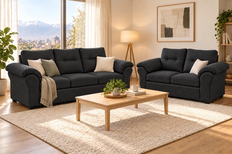 JUEGO DE LIVING DECO OUTLET  LAOS 3-2 CUERPOS TELA - 1