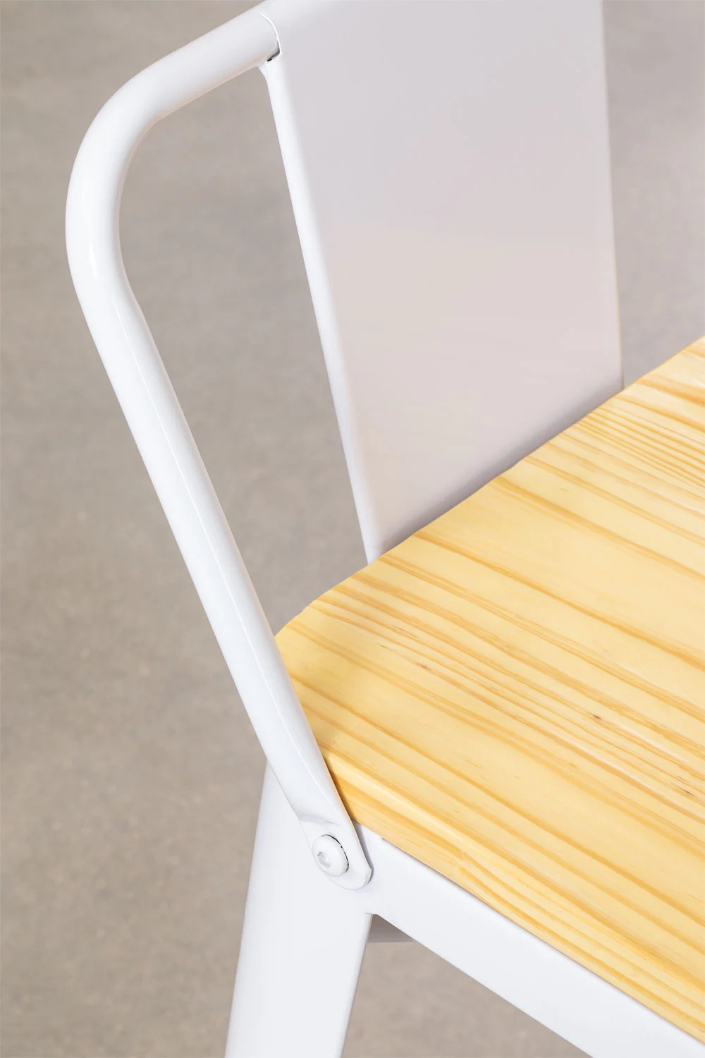 PACK 2 TABURETES TOLIX MADERA EN COLOR BLANCO 66CM - 5