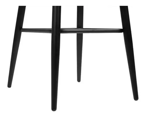 PISO DE BAR TABURETE VELVET 66CM TERCIOPELO EN COLOR NEGRO - 4