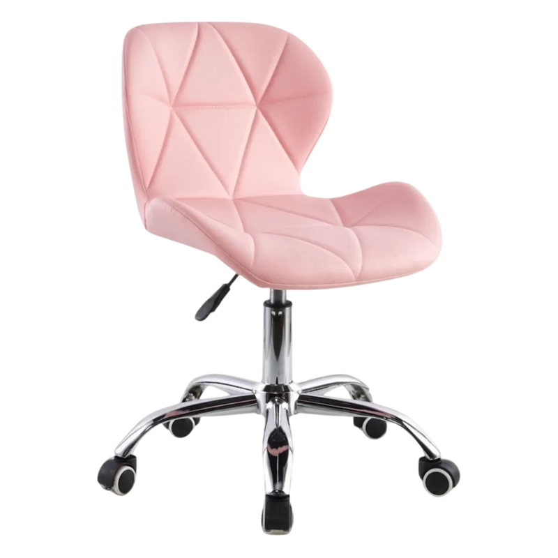 SILLA DE ESCRITORIO MARIPOSA RADAR GIRATORIA ACOLCHADA ROSA - 1
